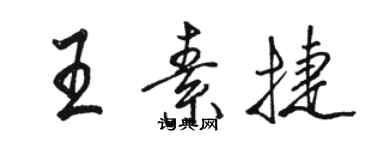 駱恆光王素捷行書個性簽名怎么寫