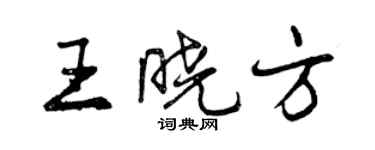 曾慶福王曉方行書個性簽名怎么寫