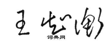 駱恆光王知衡草書個性簽名怎么寫