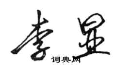 駱恆光李顯行書個性簽名怎么寫