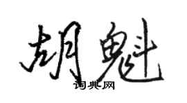 駱恆光胡魁行書個性簽名怎么寫
