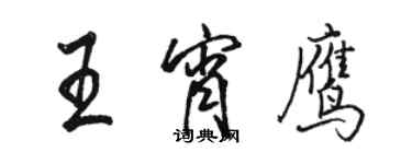 駱恆光王宵鷹行書個性簽名怎么寫