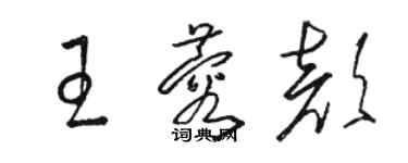 駱恆光王蓉顏草書個性簽名怎么寫