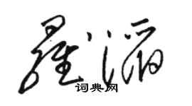 駱恆光羅滔草書個性簽名怎么寫