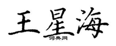 丁謙王星海楷書個性簽名怎么寫
