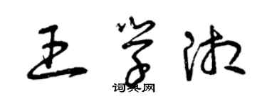 曾慶福王學湘草書個性簽名怎么寫