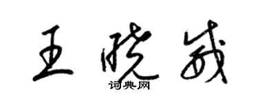 梁錦英王曉威草書個性簽名怎么寫