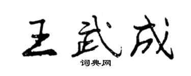 曾慶福王武成行書個性簽名怎么寫