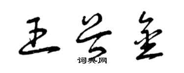 曾慶福王谷金草書個性簽名怎么寫