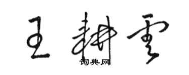 駱恆光王耕雲草書個性簽名怎么寫