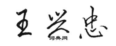 駱恆光王興忠行書個性簽名怎么寫