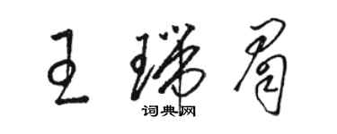 駱恆光王瑞眉草書個性簽名怎么寫