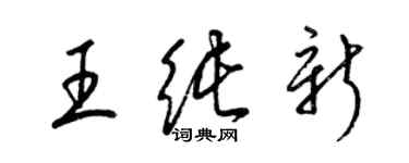 梁錦英王純新草書個性簽名怎么寫