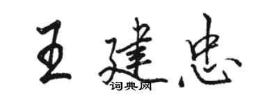 駱恆光王建忠行書個性簽名怎么寫