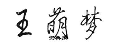 駱恆光王萌夢行書個性簽名怎么寫