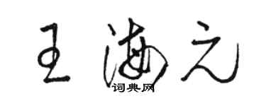 駱恆光王海元草書個性簽名怎么寫