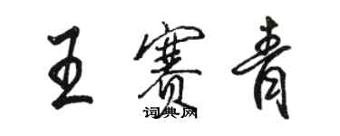 駱恆光王賽青行書個性簽名怎么寫