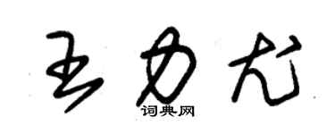 朱錫榮王力尤草書個性簽名怎么寫