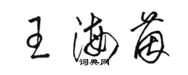 駱恆光王海茵草書個性簽名怎么寫