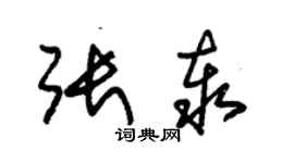 朱錫榮張泰草書個性簽名怎么寫