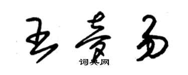 朱錫榮王夢易草書個性簽名怎么寫