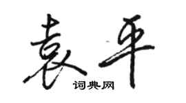 駱恆光袁平行書個性簽名怎么寫