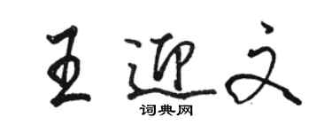 駱恆光王迎文行書個性簽名怎么寫