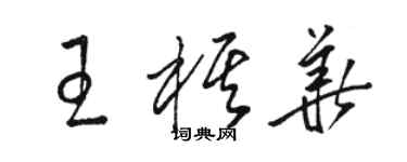 駱恆光王棋華草書個性簽名怎么寫