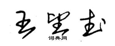 朱錫榮王望武草書個性簽名怎么寫