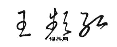 駱恆光王頻紅草書個性簽名怎么寫