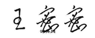 駱恆光王密密草書個性簽名怎么寫