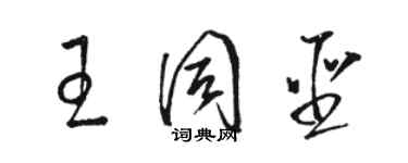 駱恆光王同聖草書個性簽名怎么寫