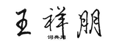 駱恆光王祥朋行書個性簽名怎么寫