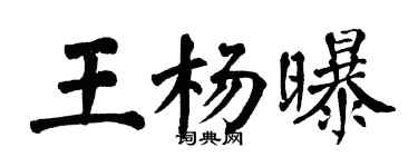 翁闓運王楊曝楷書個性簽名怎么寫