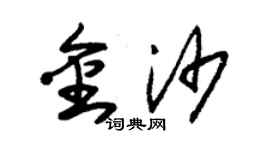 朱錫榮金沙草書個性簽名怎么寫