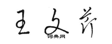 駱恆光王文芹草書個性簽名怎么寫