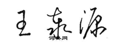 駱恆光王泰源草書個性簽名怎么寫