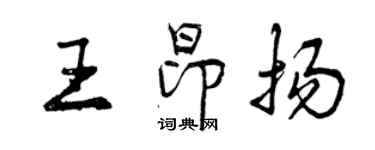 曾慶福王昂揚行書個性簽名怎么寫