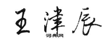 駱恆光王津辰行書個性簽名怎么寫