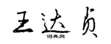 曾慶福王達貞行書個性簽名怎么寫