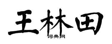 翁闓運王林田楷書個性簽名怎么寫