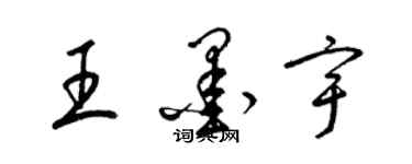 梁錦英王墨宇草書個性簽名怎么寫