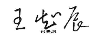 駱恆光王知辰草書個性簽名怎么寫