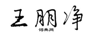 曾慶福王朋淨行書個性簽名怎么寫