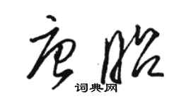 駱恆光唐昭草書個性簽名怎么寫