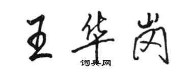 駱恆光王華崗行書個性簽名怎么寫