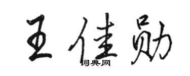 駱恆光王佳勛行書個性簽名怎么寫