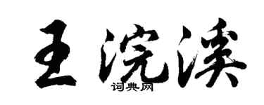 胡問遂王浣溪行書個性簽名怎么寫