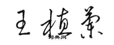 駱恆光王植蘭草書個性簽名怎么寫