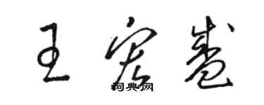 駱恆光王宏盛草書個性簽名怎么寫